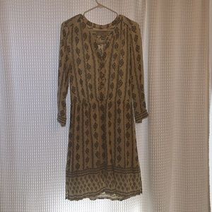 Black and cream patterned dress